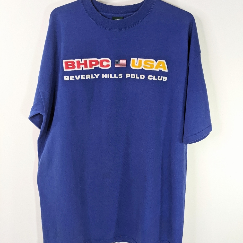 90s Beverly Hills Polo Club USA Raised Letter 3D Single Stitch 2XL T-shirt